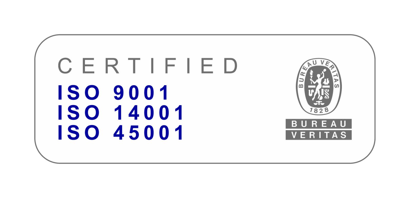 ISO 9001 ISO 14001 ISO 45001 RGB